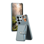 Pebble-Grain Leather Multi-Card Kickstand Case with Mirror for Samsung Galaxy S26 Series