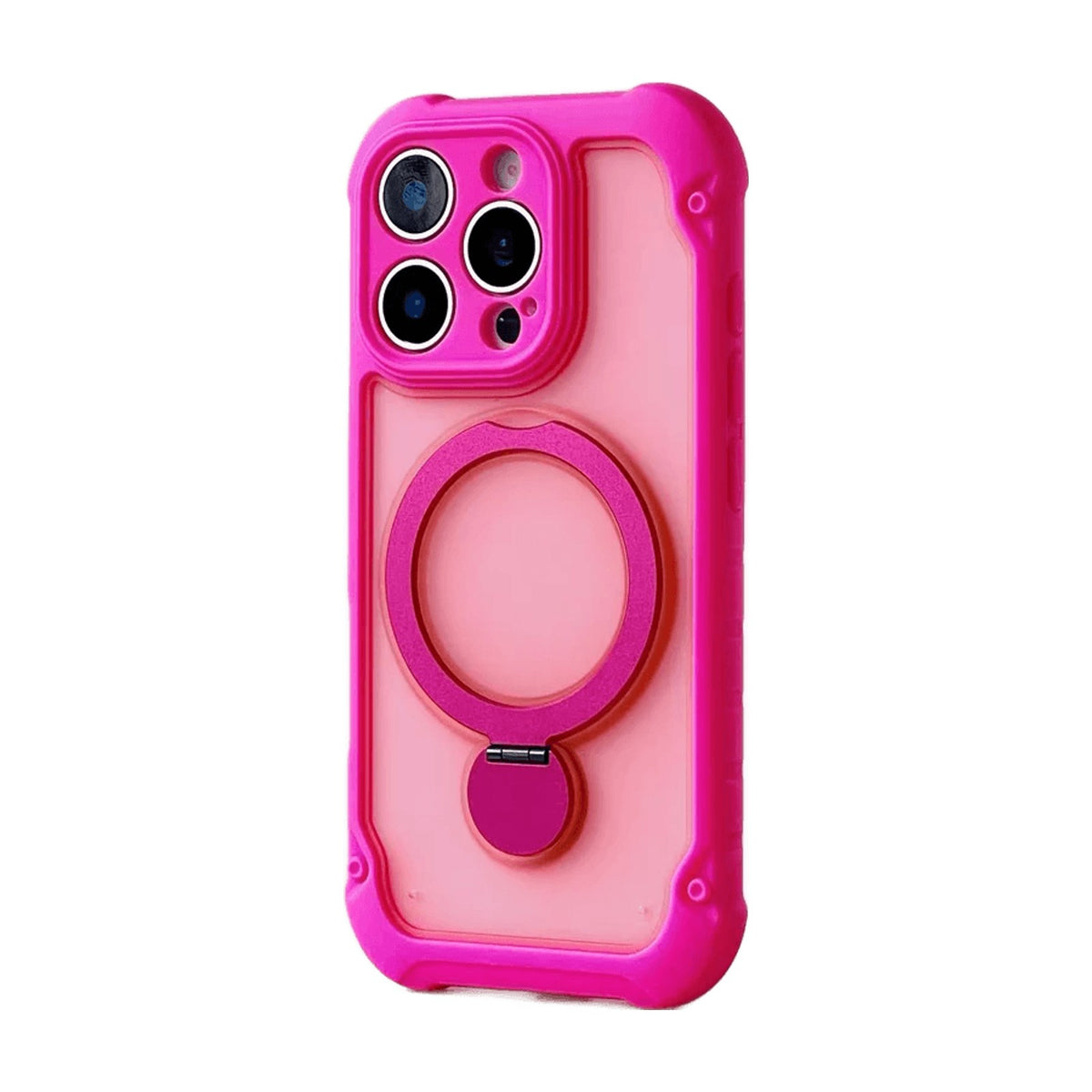 Matte MagSafe Case with 360° Rotating Ring Stand for iPhone 17 Series