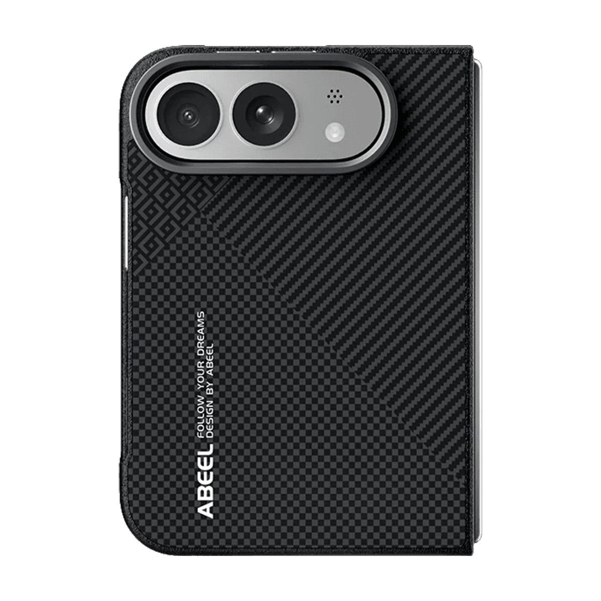 Carbon Fiber Textured Camera Protection Case for iPhone Duo
