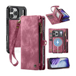 Leather Wallet Case with Zippered Coin Pouch for iPhone 18 Series
