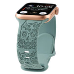 Skull Engraved Silicone Band for Apple Watch