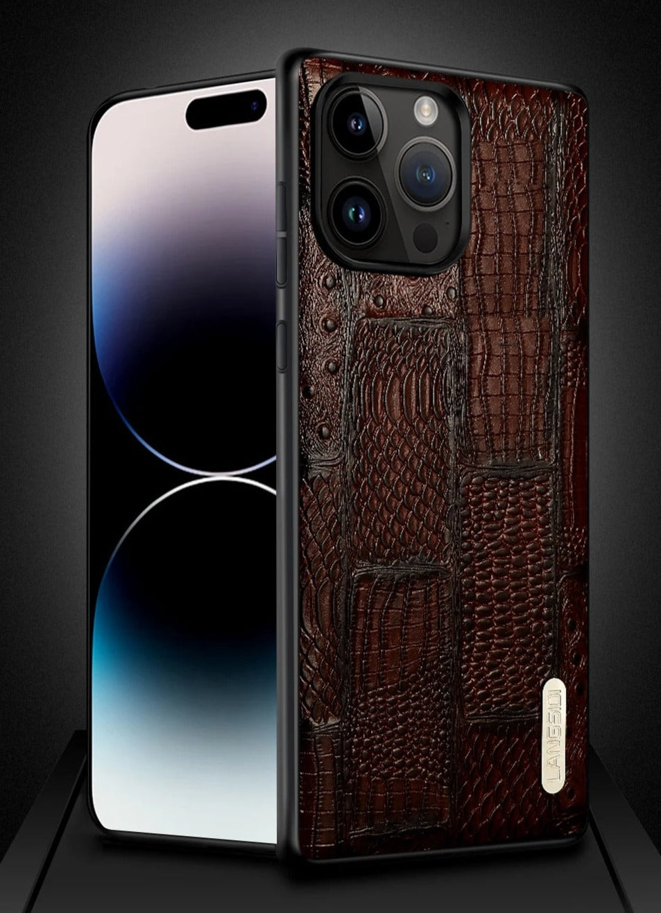 100% Genuine Leather Full Protection Phone Case for iPhone 15 Pro and iPhone 15 Pro Max