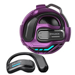 Lenovo Erazer X8 waterproof Bluetooth 5.4 earbuds with touch controls, purple color