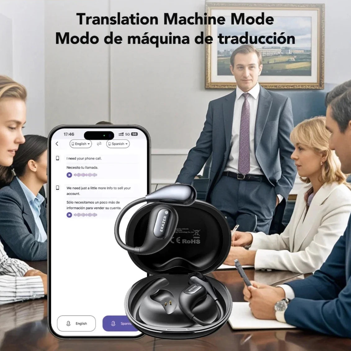 Lenovo Erazer XP7 AI Translation Bluetooth 5.4 Earphones with Color Touch Screen