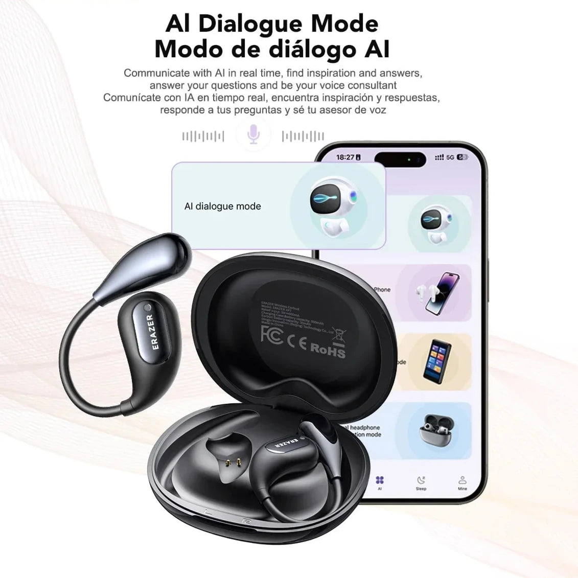 Lenovo Erazer XP7 AI Translation Bluetooth 5.4 Earphones with Color Touch Screen