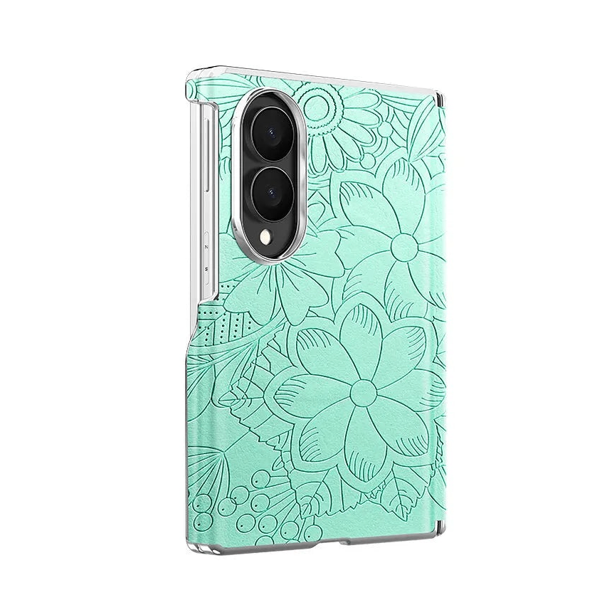 Luxury Magnetic Embossed Leather Case for Samsung Galaxy Z Fold 8