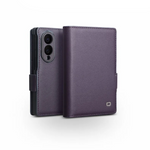 Cowhide Leather Flip Wallet Case with Multiple Card Slots for Samsung Galaxy Z Fold 8