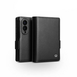 Cowhide Leather Flip Wallet Case with Multiple Card Slots for Samsung Galaxy Z Fold 8