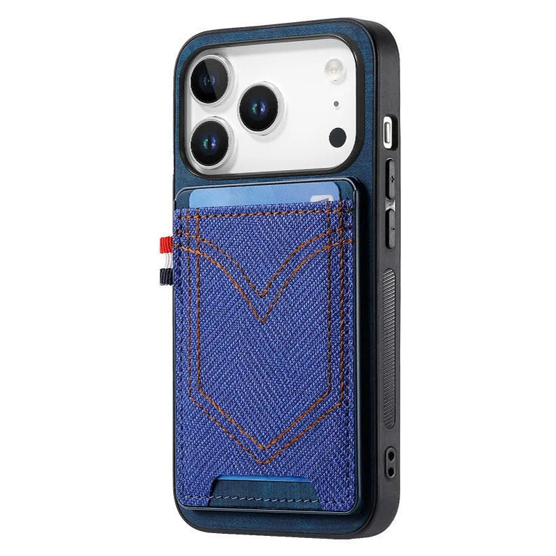 Vintage Cowboy Pattern Leather Wallet Case with Vertical Card Holder for iPhone 17 Series
