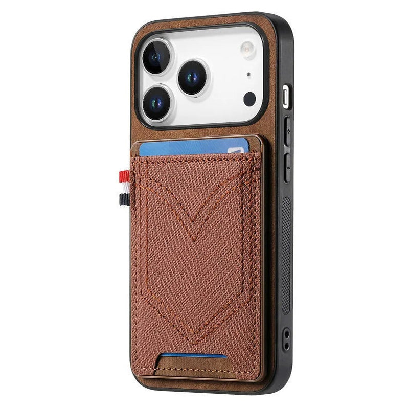 Vintage Cowboy Pattern Leather Wallet Case with Vertical Card Holder for iPhone 17 Series