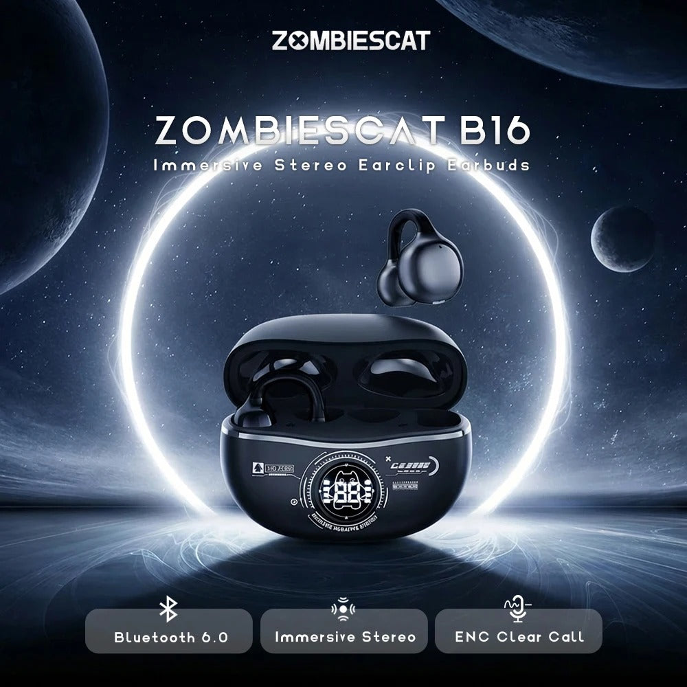 Zombiescat B16 OWS Ear Clip Bluetooth 6.0 Earbuds